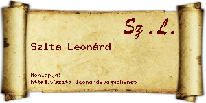Szita Leonárd névjegykártya
